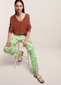 Hot Summum Flared Broek Swirl Green