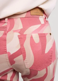 Sale Summum Flared Trousers With Print Pink