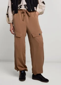 Outlet Summum Flowy Cargo Trousers Brown
