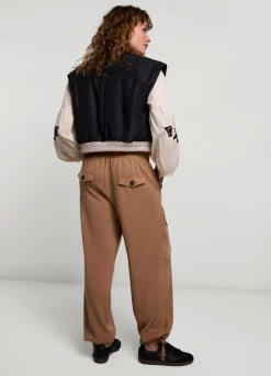 Outlet Summum Flowy Cargo Trousers Brown