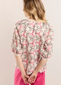Outlet Summum Hand-Embroidered Blouse Creme