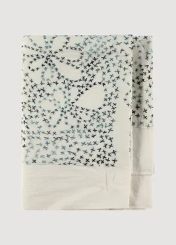 Clearance Summum Hand-Embroidered Scarf Creme