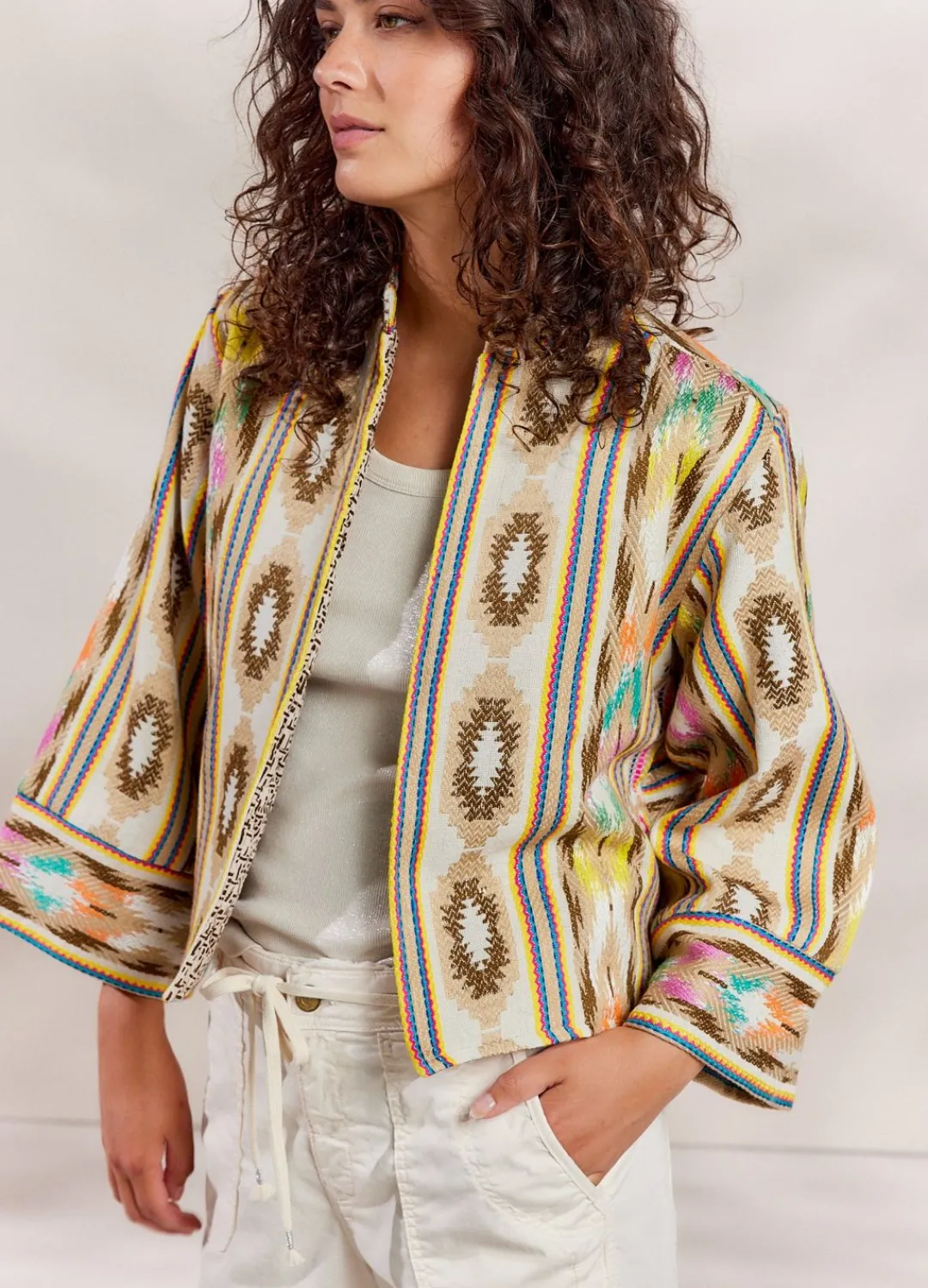 Outlet Summum Ikat Reversible Jacket Multicolor