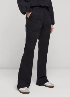 New Summum Jacquard Flared Trousers Blue