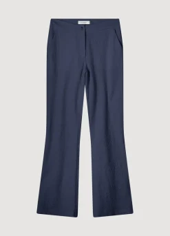 New Summum Jacquard Flared Trousers Blue