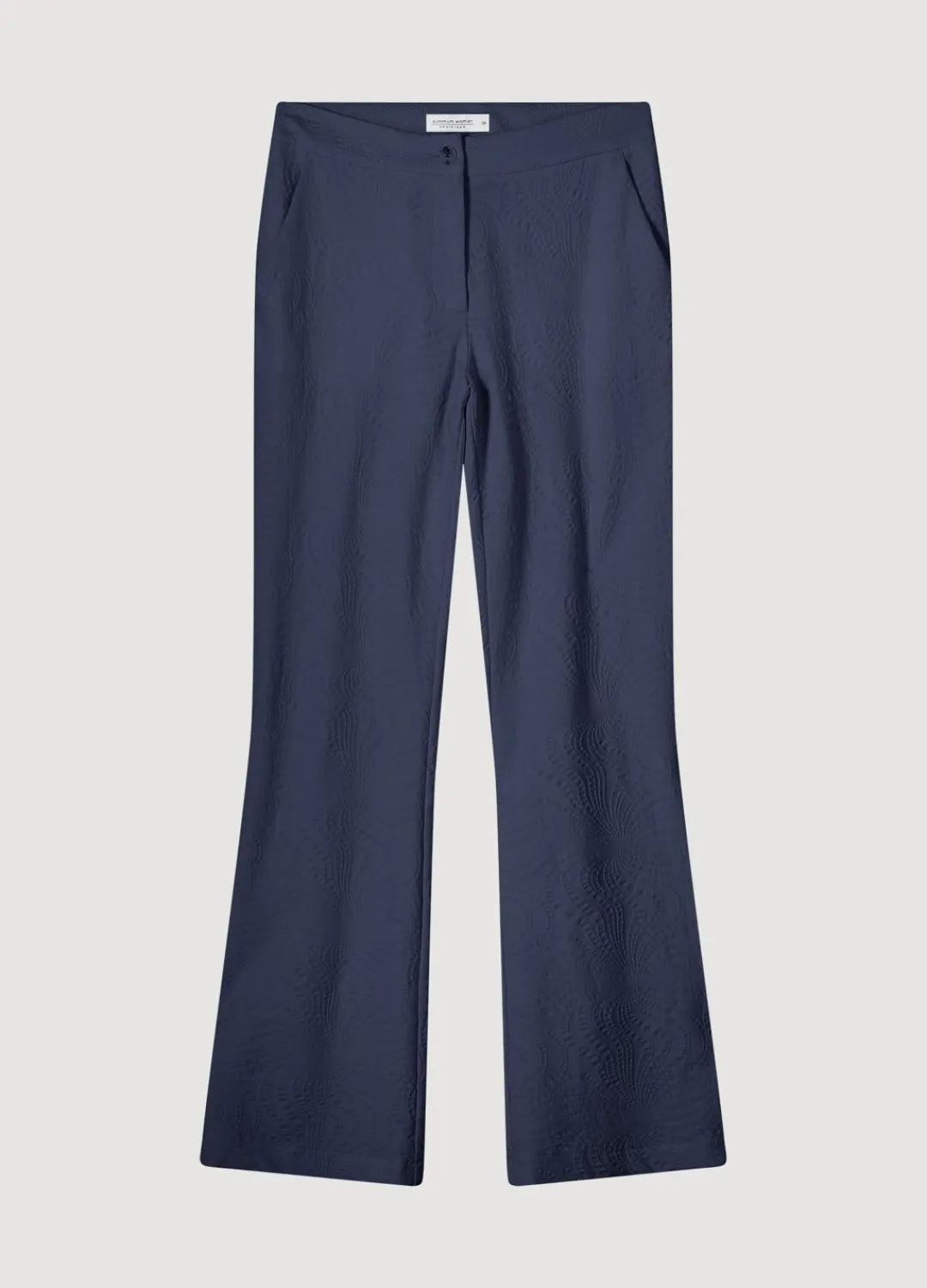 New Summum Jacquard Flared Trousers Blue