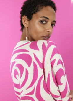 Fashion Summum Jacquard-Knit Jumper Pink