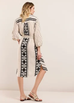 Fashion Summum Jaquard Tunic Dress Creme