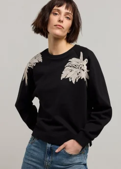 Fashion Summum Jumper With Embroidery Black