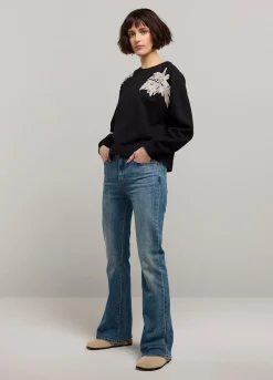 Fashion Summum Jumper With Embroidery Black