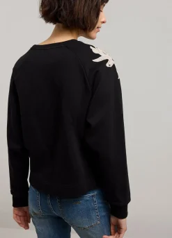 Fashion Summum Jumper With Embroidery Black