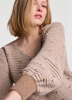Online Summum Jumper With Knitted-In Stripe Brown
