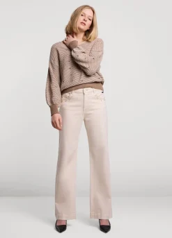 Online Summum Jumper With Knitted-In Stripe Brown