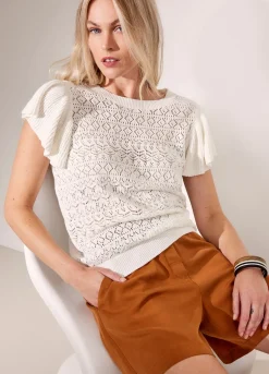 Discount Summum Jumper With Volants White