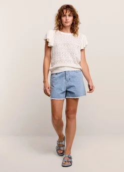 Discount Summum Jumper With Volants White