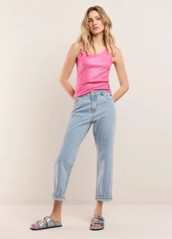Best Summum Laser-Cut Five-Pocket Jeans Blue