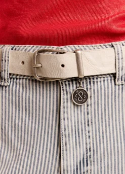 New Summum Leather Belt Creme