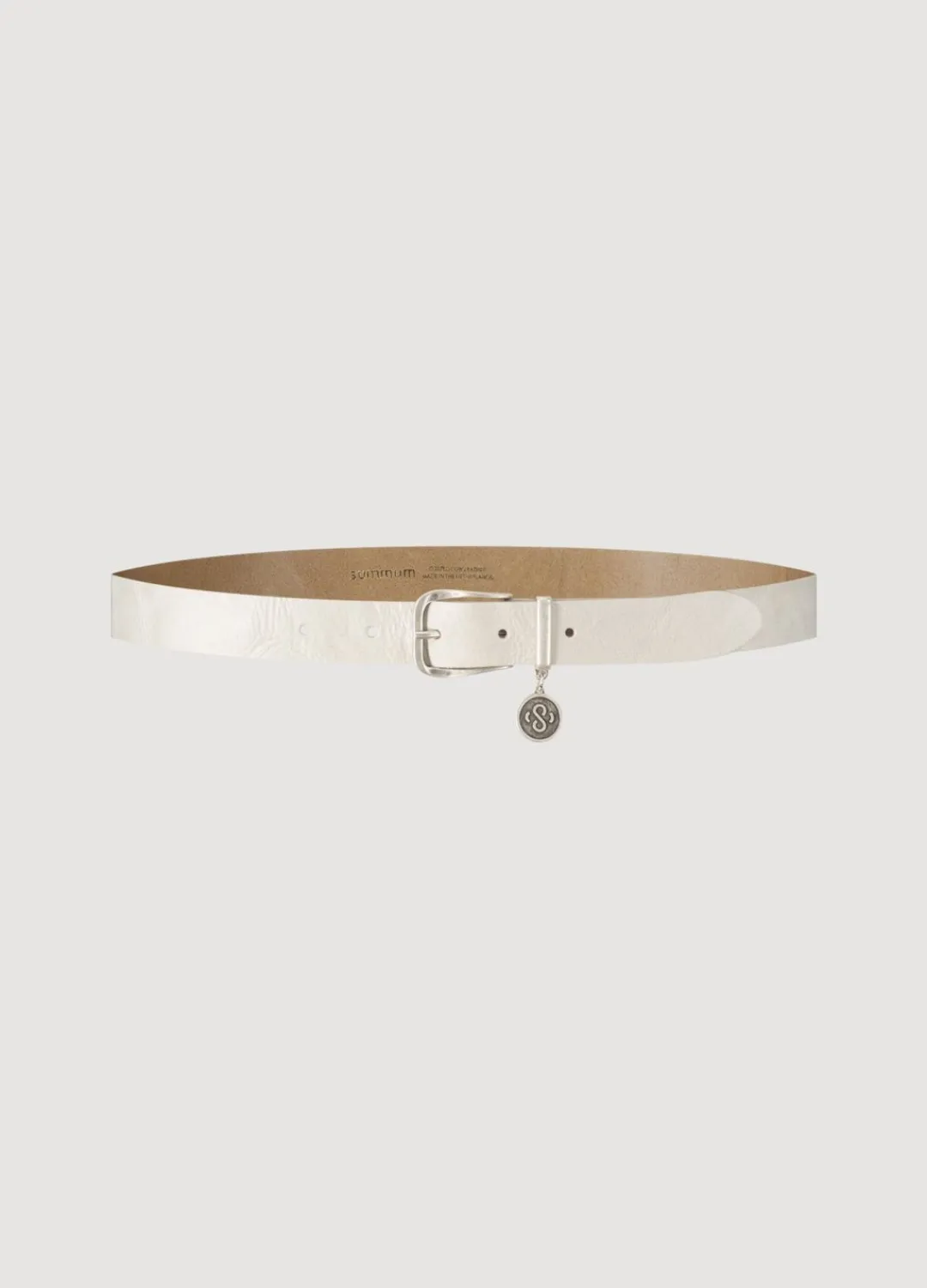 New Summum Leather Belt Creme