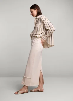Best Summum Long Denim Skirt Creme