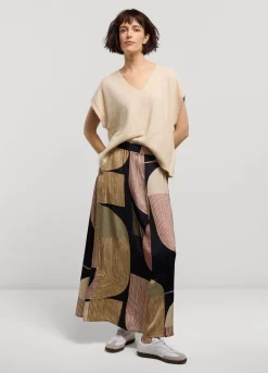 Discount Summum Long Skirt With Print Multicolor