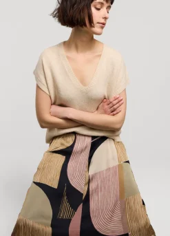 Discount Summum Long Skirt With Print Multicolor