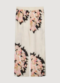 Online Summum Long Trousers With Print Creme