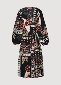 Clearance Summum Long Wrap Dress Black
