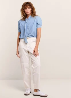 Fashion Summum Loose Fit Trousers White