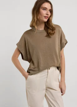 Best Summum Lurex Boxy Jumper Grey