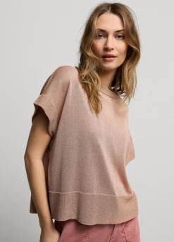 Clearance Summum Lurex Boxy Jumper Pink