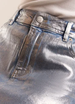 Hot Summum Mid-Length Denim Skirt Blue