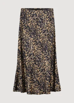 New Summum Mid-Length Skirt With Animal Print Multicolor