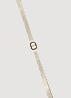 Fashion Summum Narrow Long Belt Creme