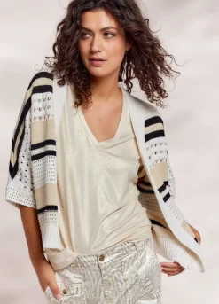 Discount Summum Open Cardigan Multi Creme