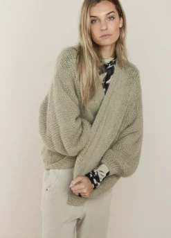Clearance Summum Oversized Open Cardigan Green