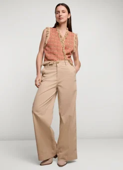 Hot Summum Palazzo Trousers Creme