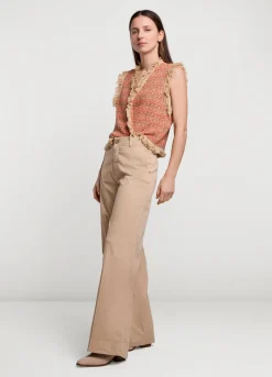 Hot Summum Palazzo Trousers Creme