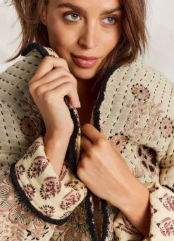 Outlet Summum Quilted Short Jacket Creme