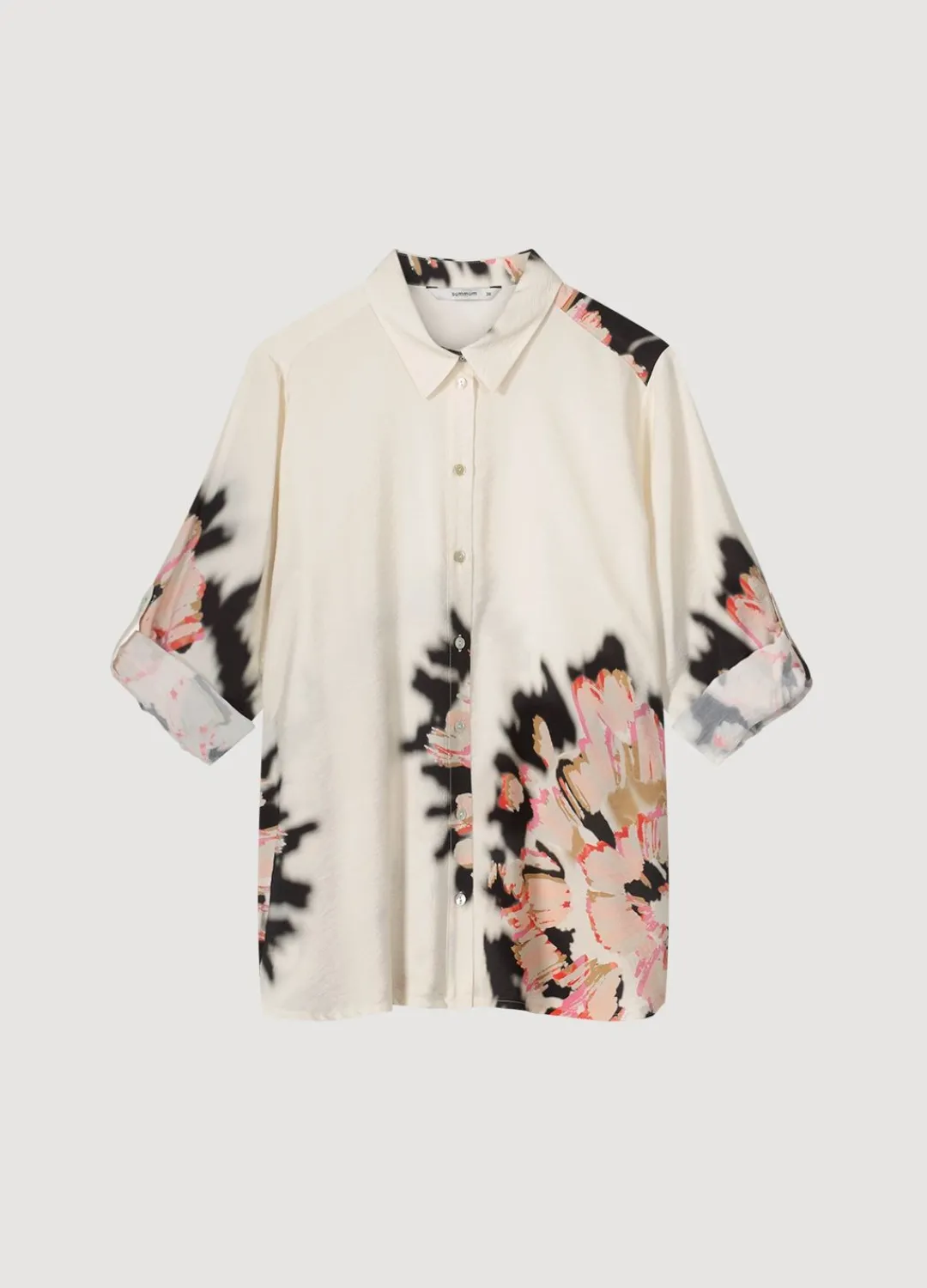Outlet Summum Relaxed Blouse With Print Creme