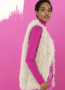 Hot Summum Relaxed Polo Neck Jumper Pink