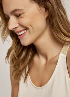 Outlet Summum Reversible Vest Top Creme