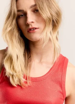 Sale Summum Ribbed Tank Top Red