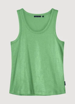 Fashion Summum Ribbed Tank Top Green
