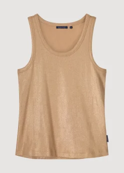 Clearance Summum Ribbed Tank Top Brown