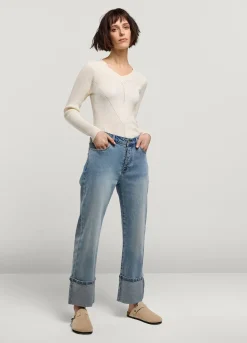 Clearance Summum Rib-Knitted Jumper Creme