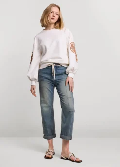 Online Summum Sequin Jumper Creme