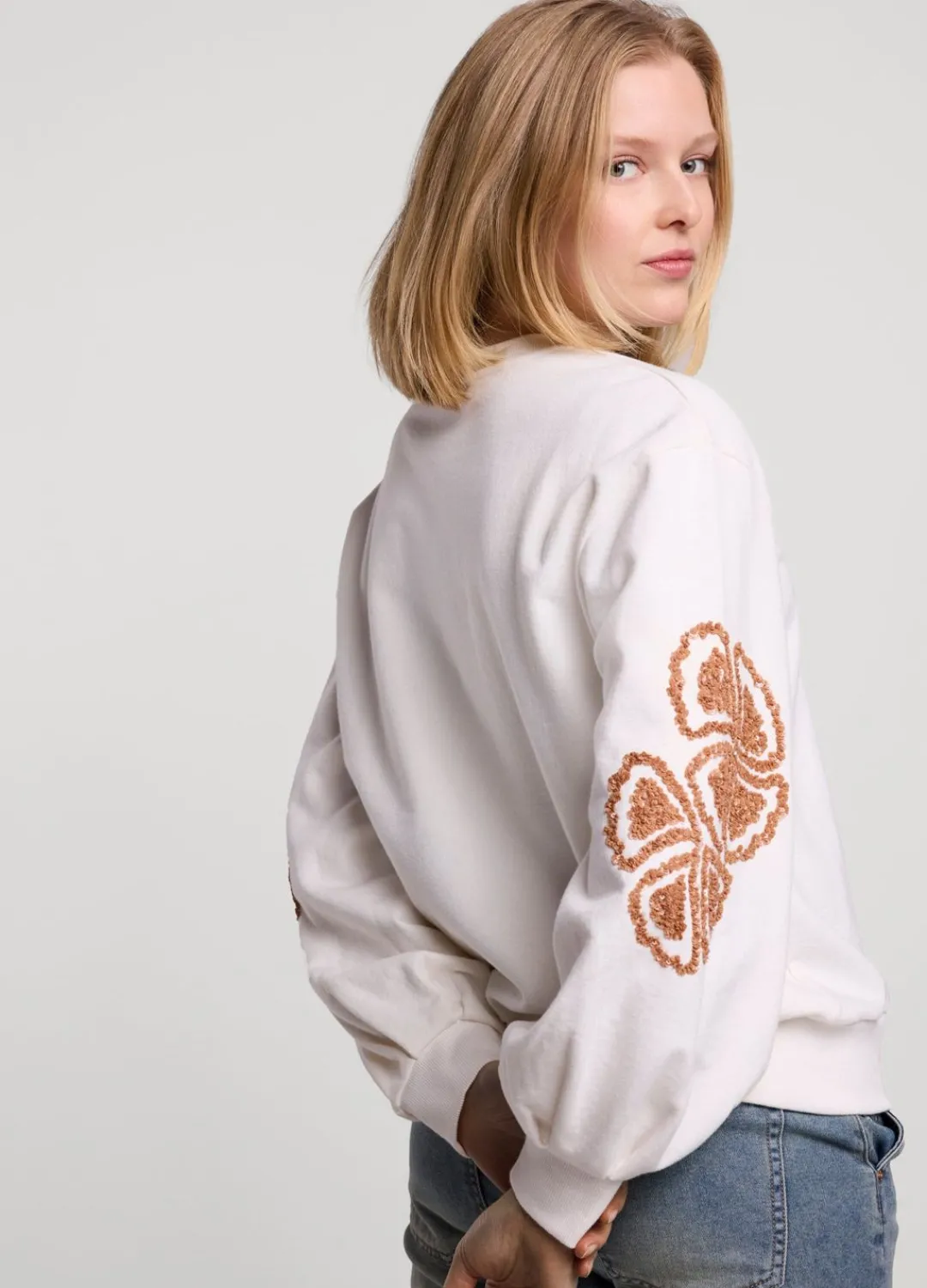 Online Summum Sequin Jumper Creme