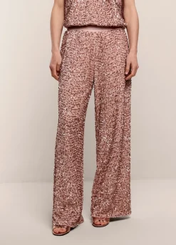 Discount Summum Sequin-Fabric Long Trousers Pink