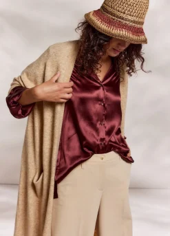 Clearance Summum Shimmery Blouse Red