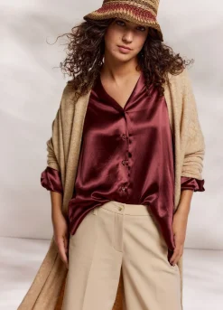 Clearance Summum Shimmery Blouse Red